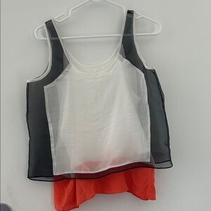 Chic Layered Black and White Top